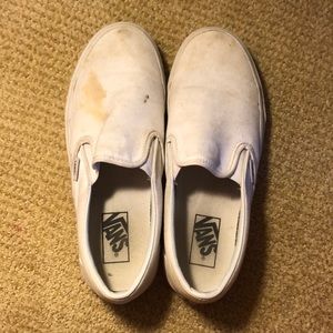 white slip on vans (women’s)